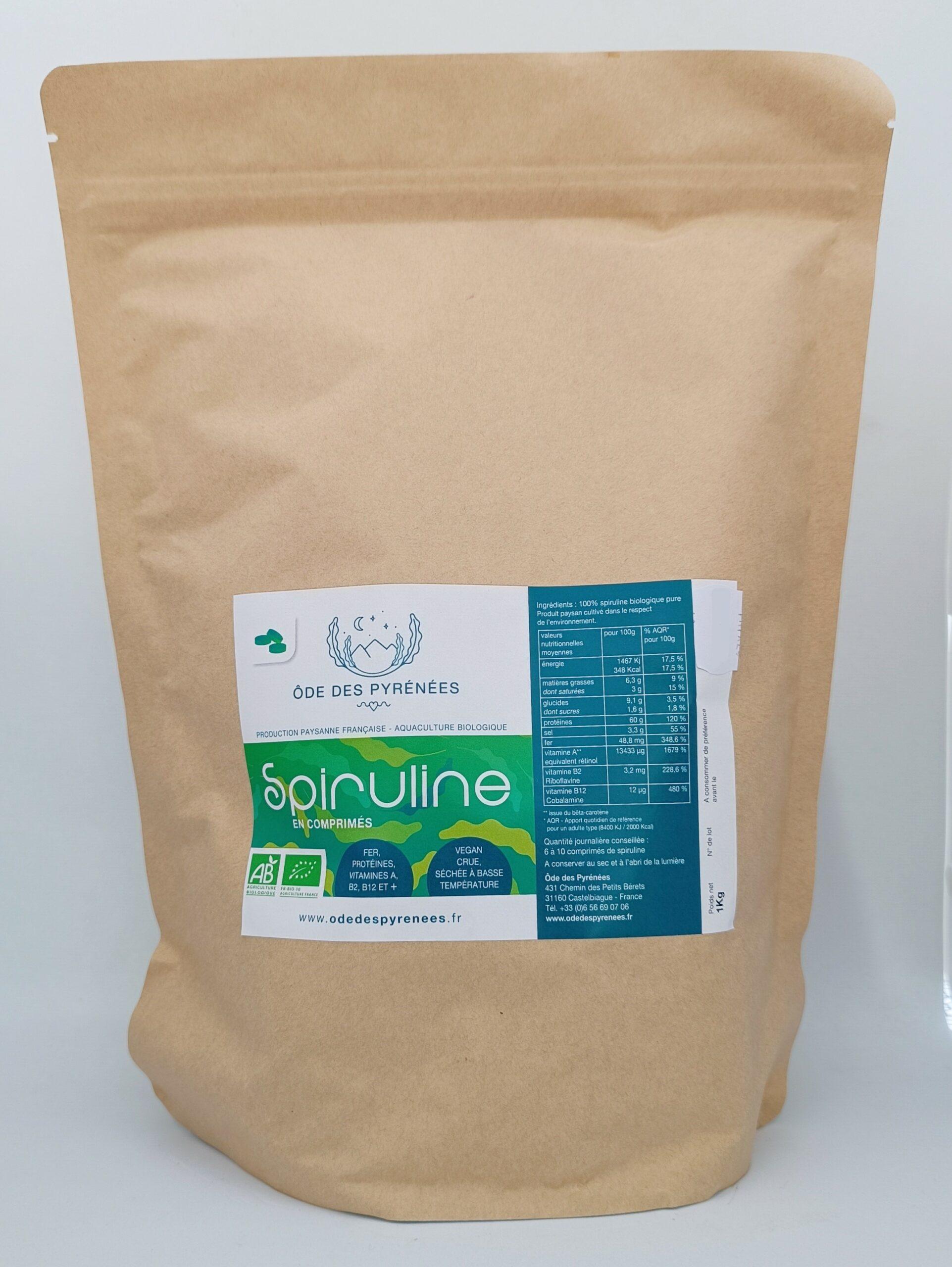 Spiruline Bio Avec Vitamine C - 600 Comprimés, Conditionné En France, Vegan - Complément Anti-fatigue BIOPTIMAL
